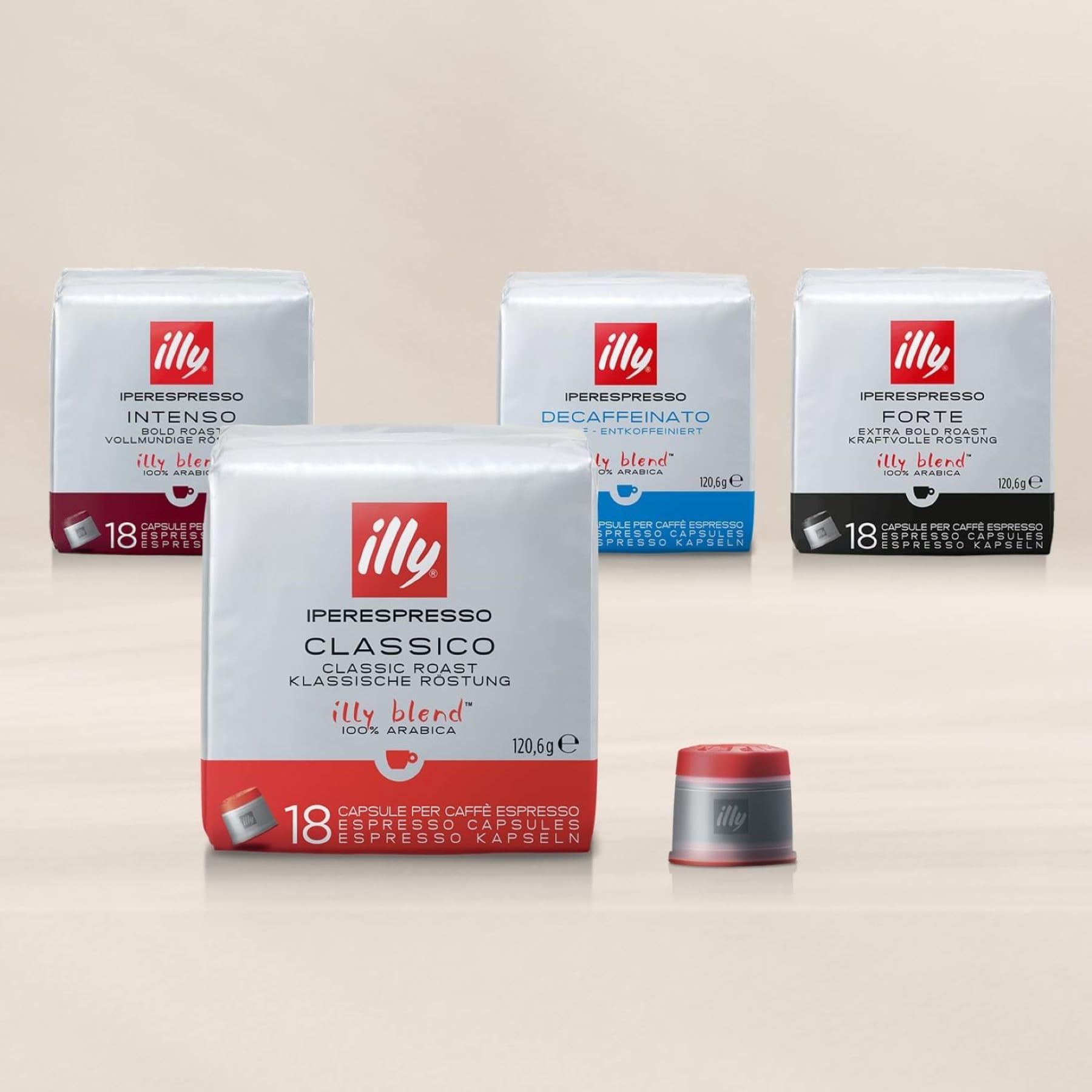 illy, Kapseln Iperespresso Arabica Selection Kolumbien, 108 Kapseln | 100% Arabica mit Fruchtigen Noten von Zitrusfrüchten und Roten Früchten, Geschmack mit Zarter Säure, 6 Packungen à 18 Kapseln