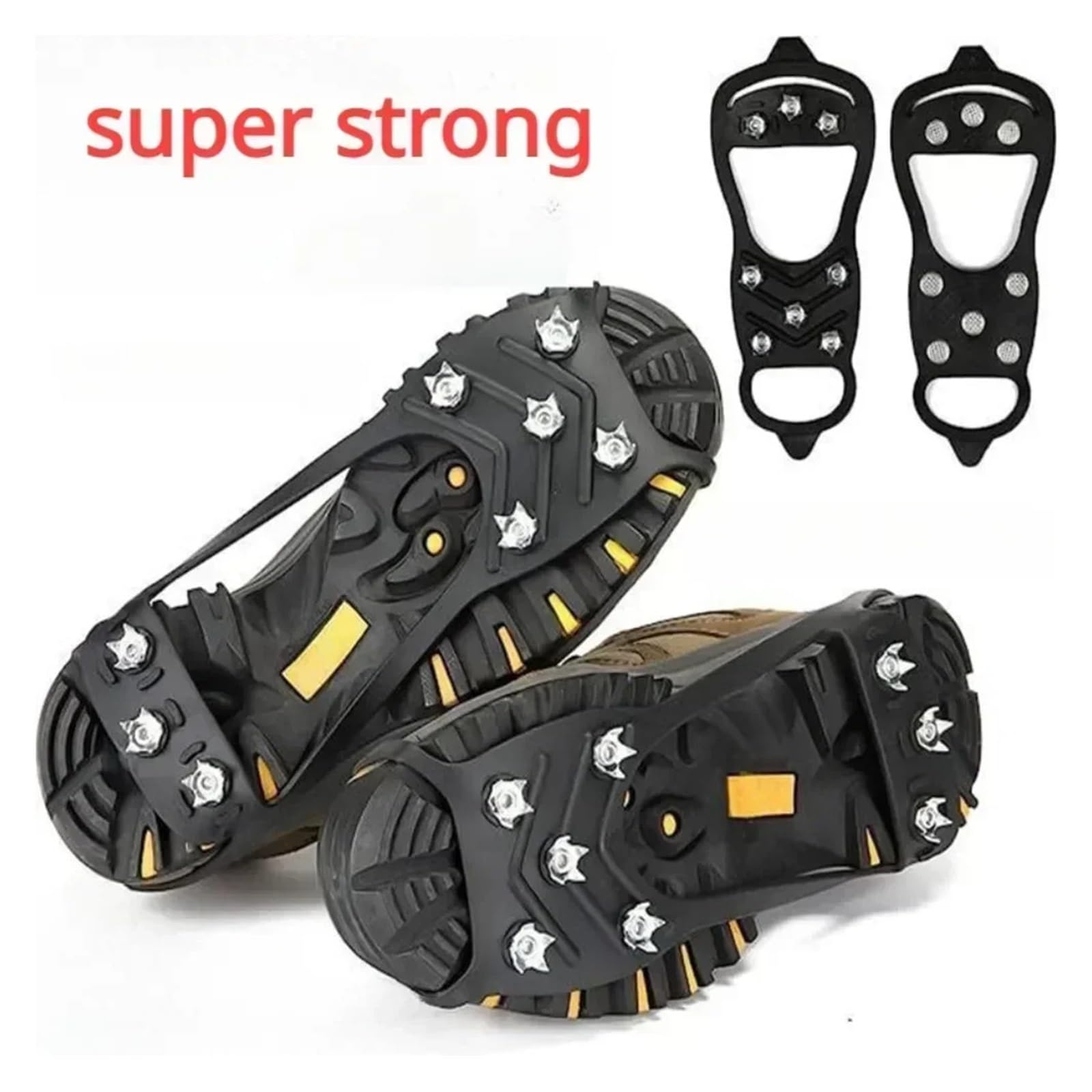 Anti-Rutsch-Spikes 8-Zahn-Eisgriff-Spikes for Winterwanderungen, Bergsteigen Und Schneeschuhwandern – rutschfeste Schuhüberzüge Mit Grip