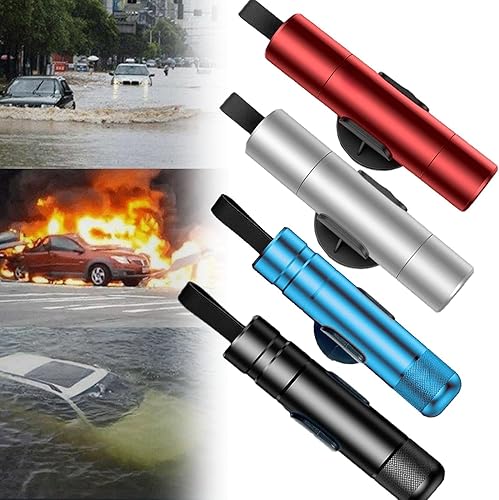 Safehammer - Martillo de seguridad, martillo de seguridad para automóvil, martillo de cristal seguro, rompedor de ventana 2 en 1 de emergencia y