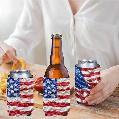 Miniatura 2 de Slim Can Coozies - Fundas de neopreno para latas de cerveza de 12 onzas, fundas cortas para enfriar latas, paquete de 2, diseño de estrella de mar