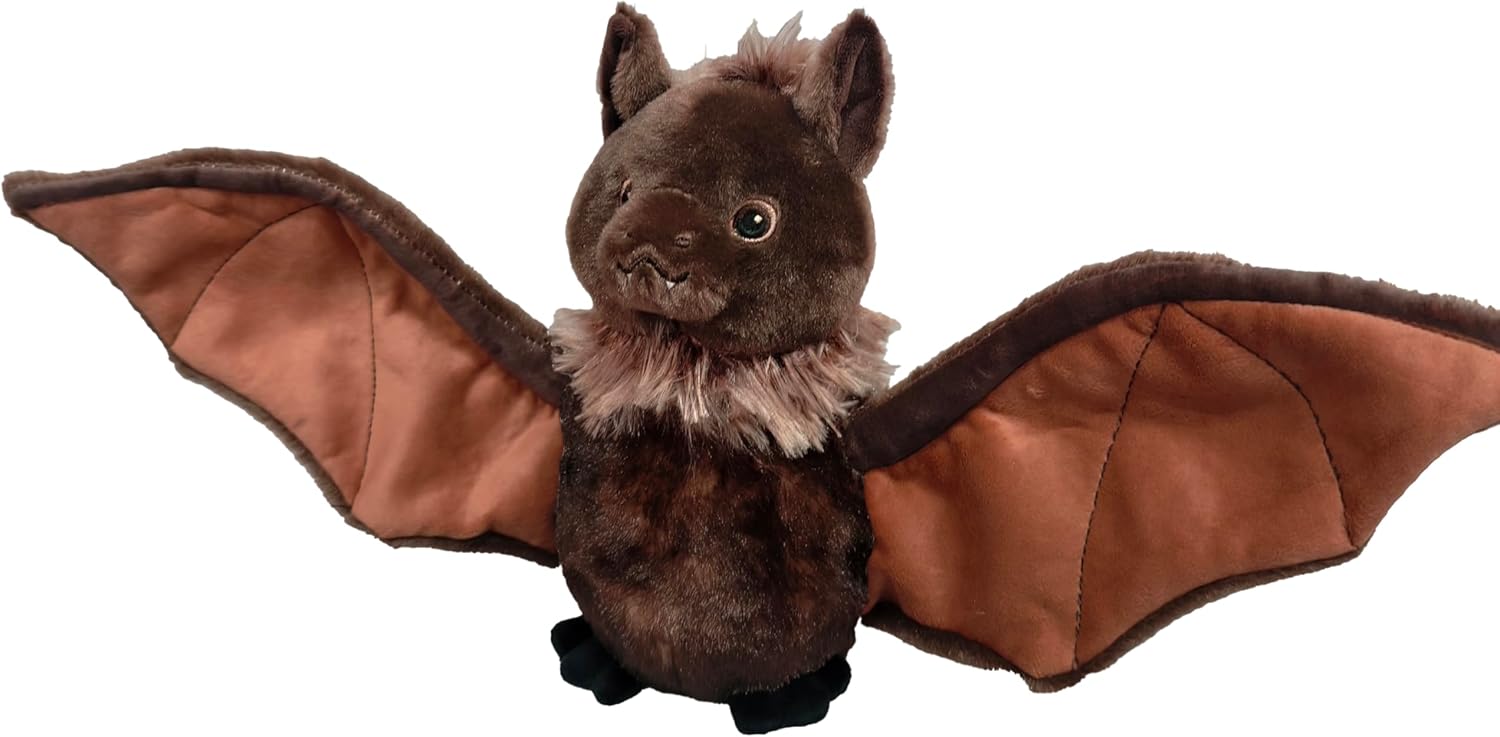 The Petting Zoo Bat Stuffed Animal Plushie, Gifts for Kids, Earth Keeperz Wildlife Animals, Zoologee Brown Bat Plush Toy, 10 inches - Image 2