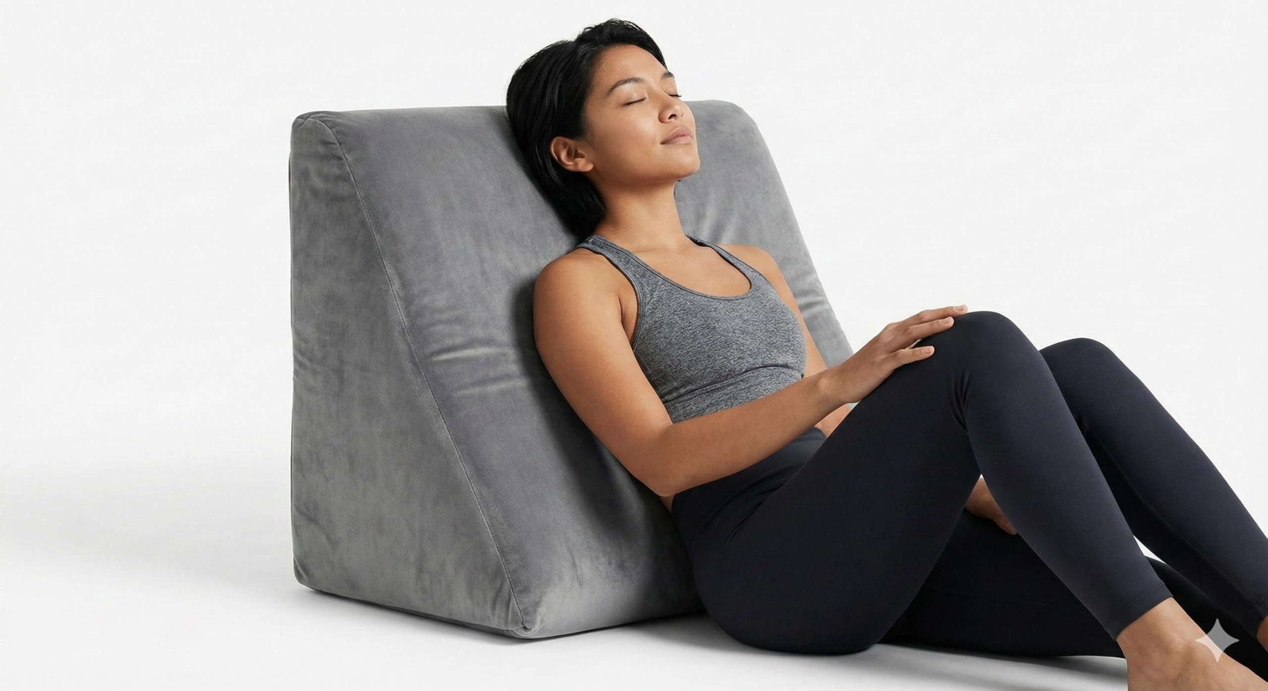 Bed Wedge Pillow - Adjustable Folding Memory Foam Incline Cushion System for Legs and Back Support Pillow - Acid Reflux Pillows for Sleeping, Anti Snoring, Heartburn, Reading Machine Washable