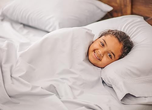 Miniatura 3 de Chanasya Juego de sábanas de 4 piezas de microfibra de percal, sábana bajera ajustable y fundas de almohada, bolsillo profundo, transpirable,