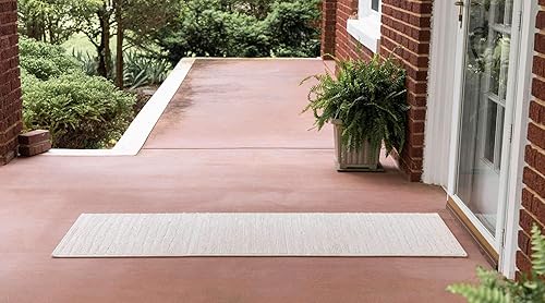 Miniatura 3 de Unique Loom Sabrina Soto Outdoor Collection - Alfombra geométrica, moderna, vibrante a rayas, tallada a rayas, 2 x 6 pies, beige