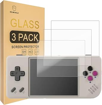 Mr.Shield Screen Protector compatible with Anbernic RG28XX [Tempered Glass] [3-PACK] [Japan Glass with 9H Hardness]