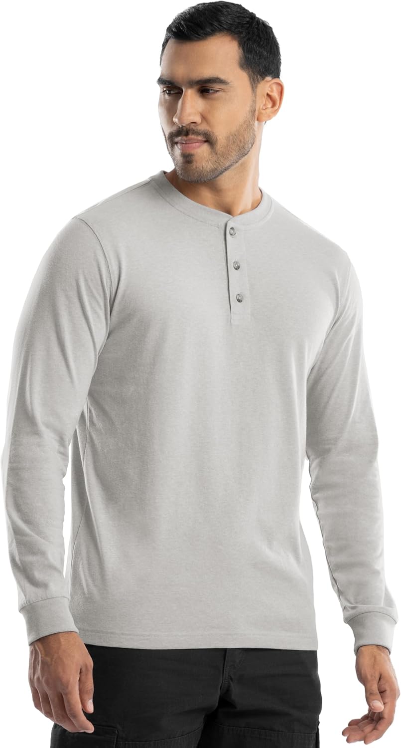 Wrangler Mens Jersey Knit Long Sleeve Henley T-Shirt - Image 5