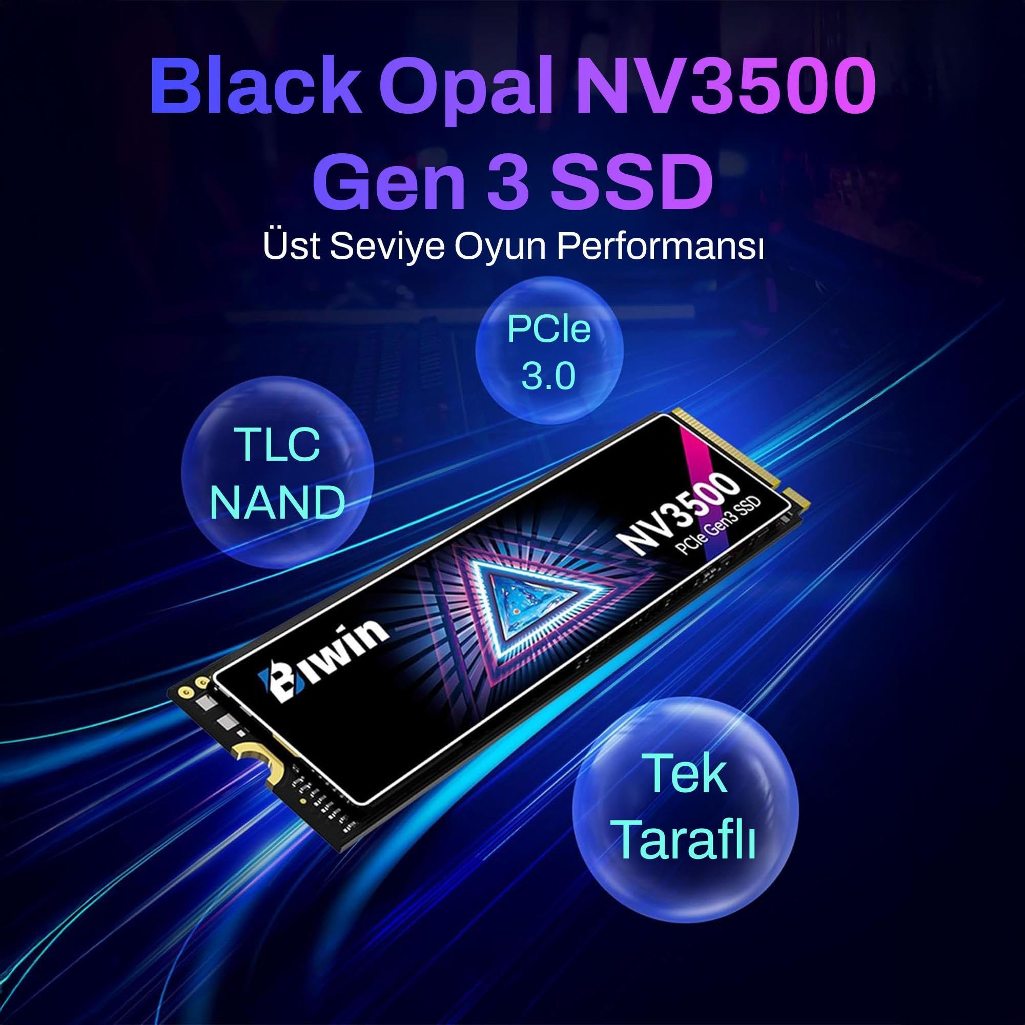 BIWIN NV3500 512GB Internal SSD M.2 2280 NVMe PCIe Gen3x4 - Solid