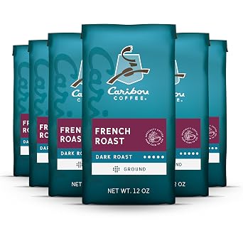Caribou Coffee Ground Coffee Dark Roast, French Roast, 72 Ounces