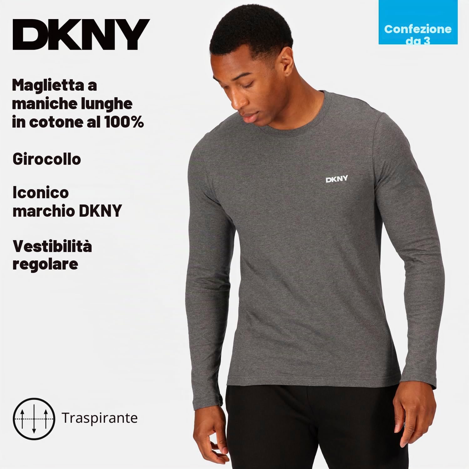 DKNY Warriors T-Shirt da Uomo Uomo