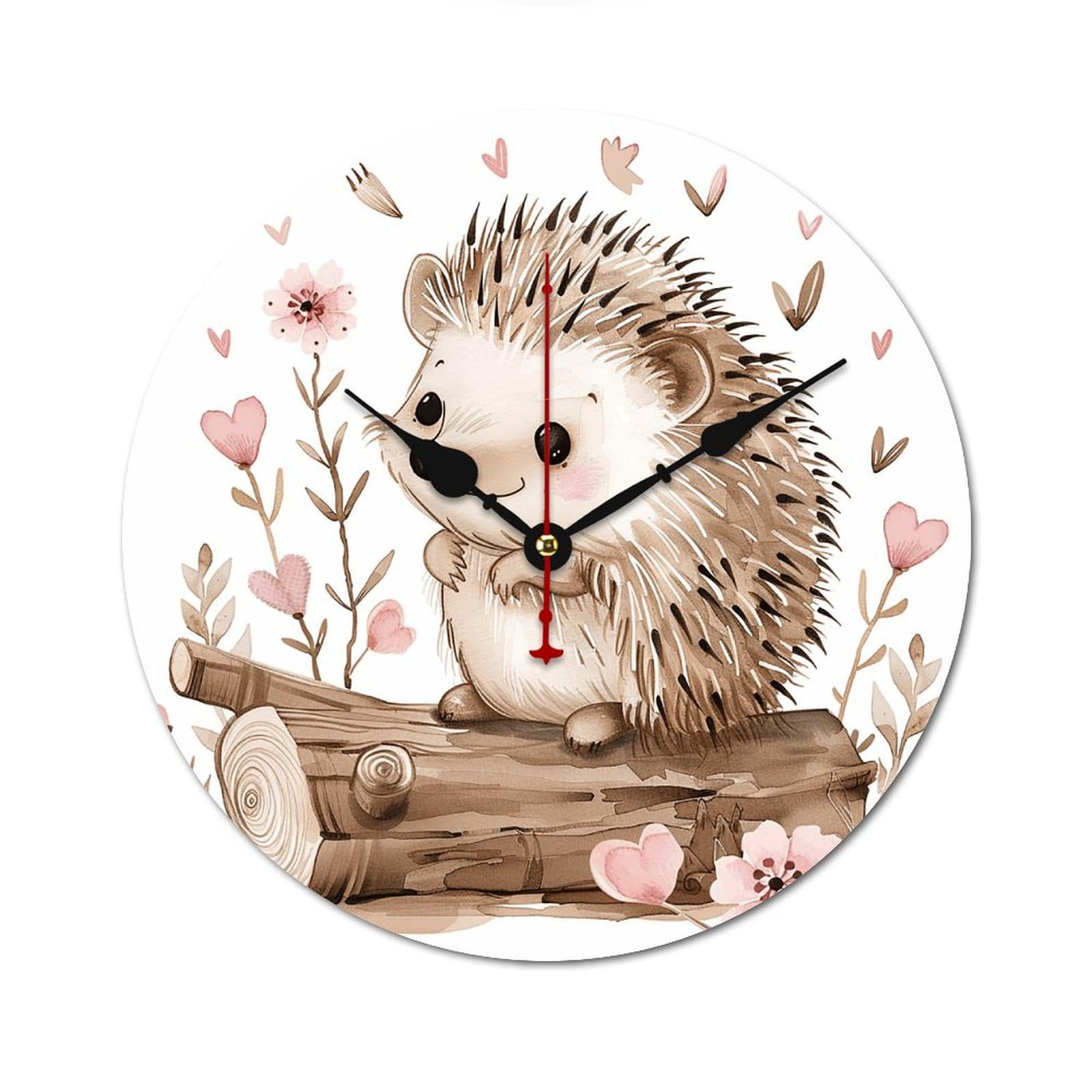 Horloge murale silencieuse en bois grand format pour décoration salon