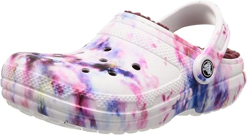 Crocs Zueco cl sico con lined Tie-Dye, Garnet Multi, 43/44 EU
