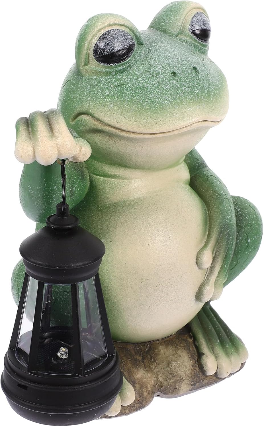 Kisangel Outdoor Frog Solar Lanterns Garden Decor Lights Weatherproof Resin Figurine Lamps for Patio Lawn Pathway Lighting Solar Powered