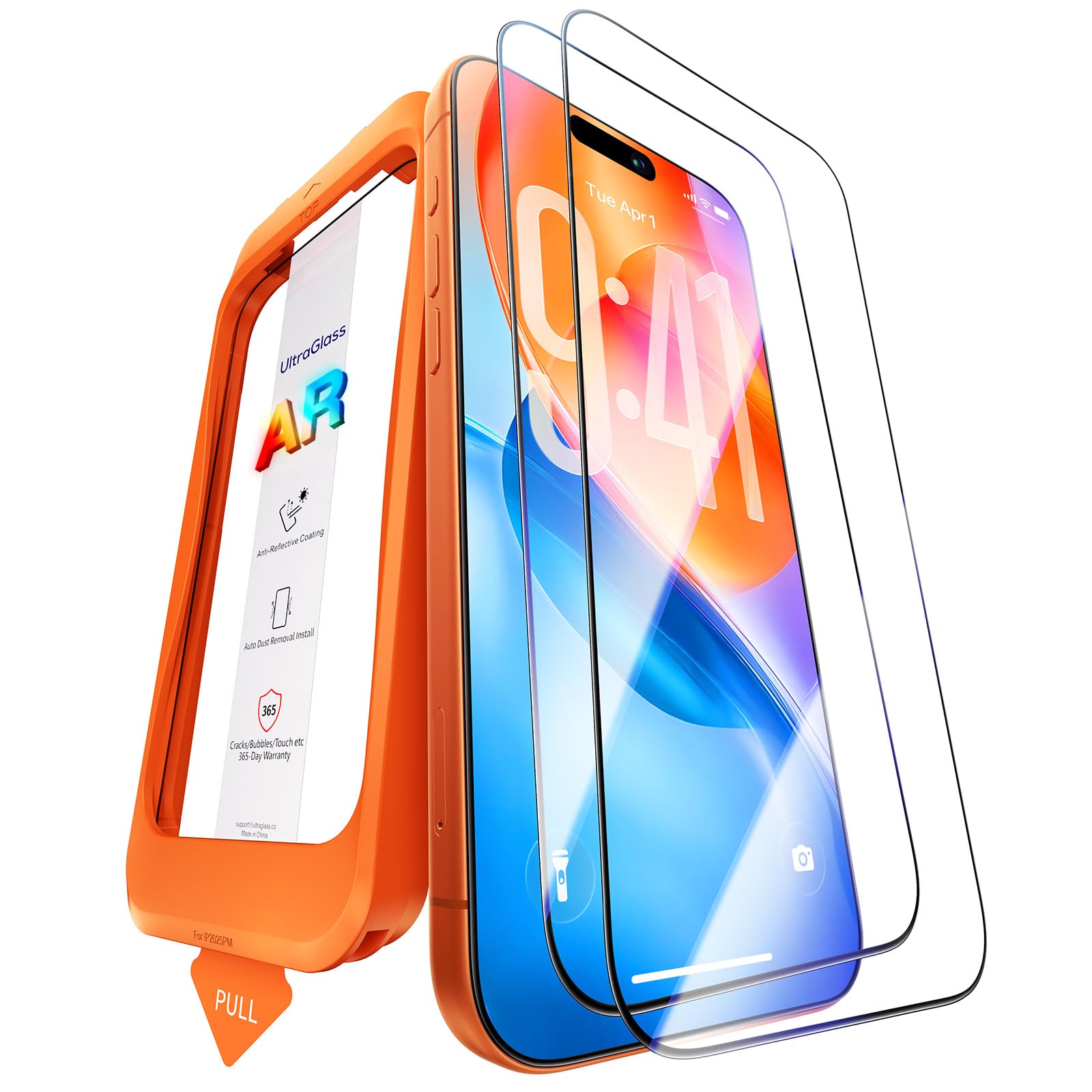 UltraGlass UNBREAK TOP 9H+ Armor for iPhone 17 Pro Max Screen Protector Anti-Reflection, 2 Pack