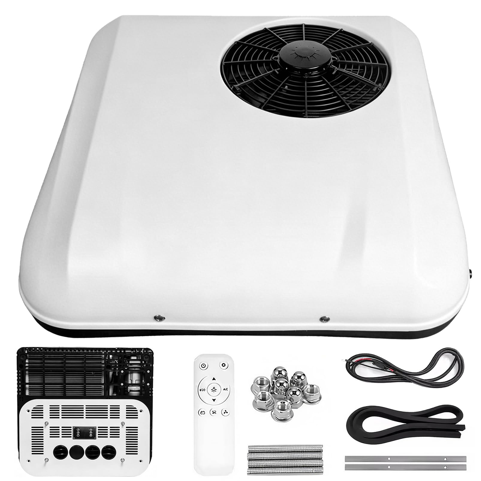 DmqChry 12V Rooftop RV Air Conditioner, Top Mounted Parking Air Conditioner