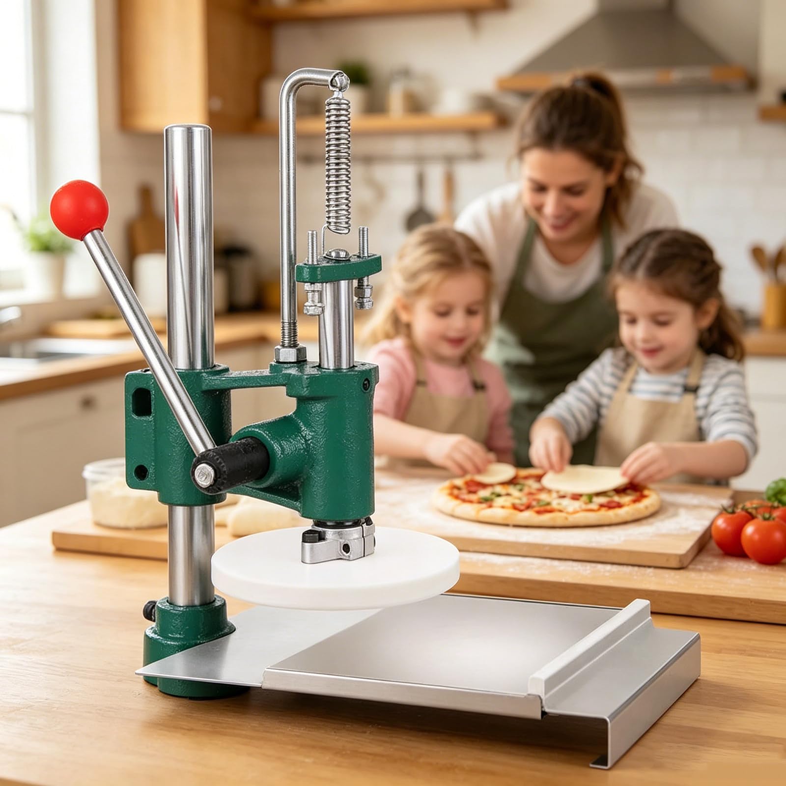 AityBuy Household Pastry Press Machine,Manual Pizza Dough Press Machine,Dough Roller Dough Sheeter Pasta Maker,For Pizza Dough Pastry 16Model-14cm