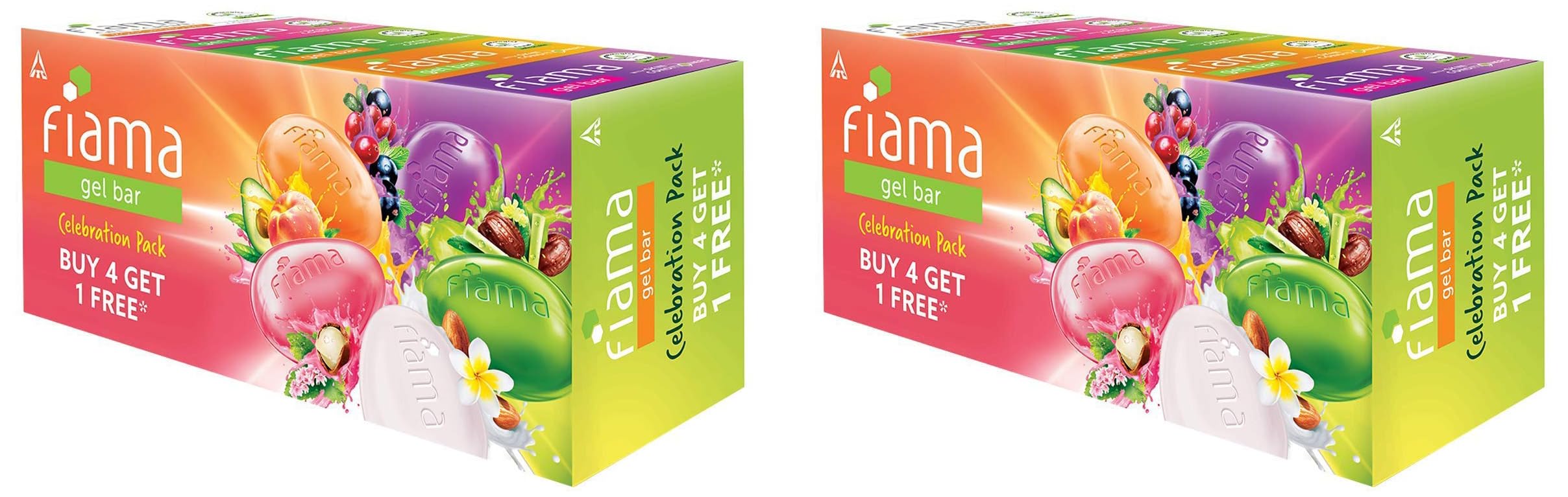 Fiama Gel Bar Celebration Pack With 5 unique Gel Bars & Skin Conditioners For Moisturized Skin, 125g Soap (Buy 4 Get 1 Free) (Pack of 2)-image-6