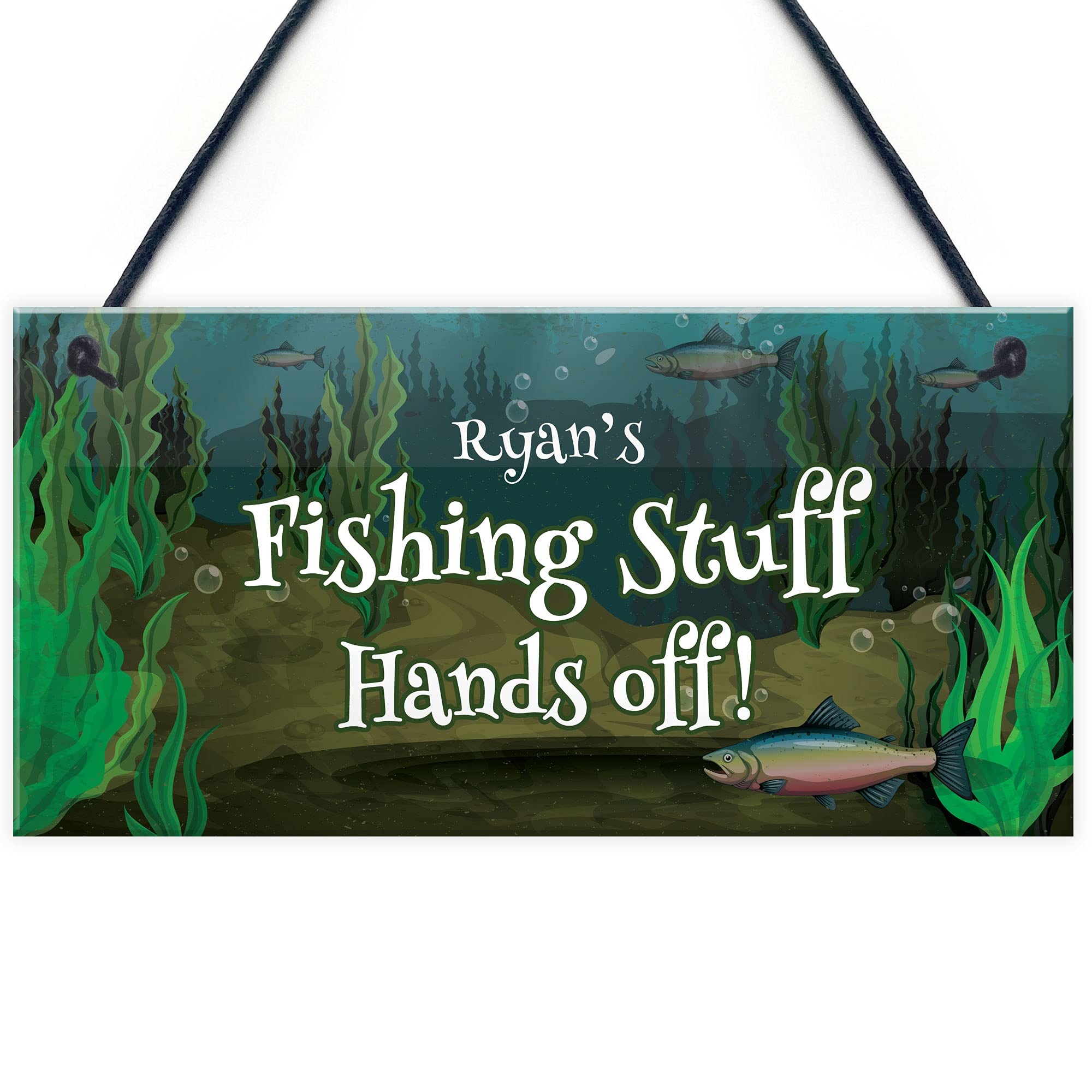 Funny Fishing Sign For Dad Son Brother Uncle Personalised Man Cave Shed Sign