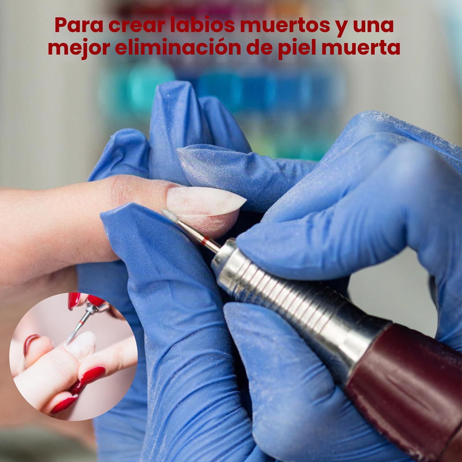 Juego De 6 Brocas Para Cutículas Juego De Brocas De Diamante Para Uñas Con Estuche Herramientas De Manicura Profesionales De 3/32 Pulgadas Brocas De Carburo Para Uñas Limpias Para Salón