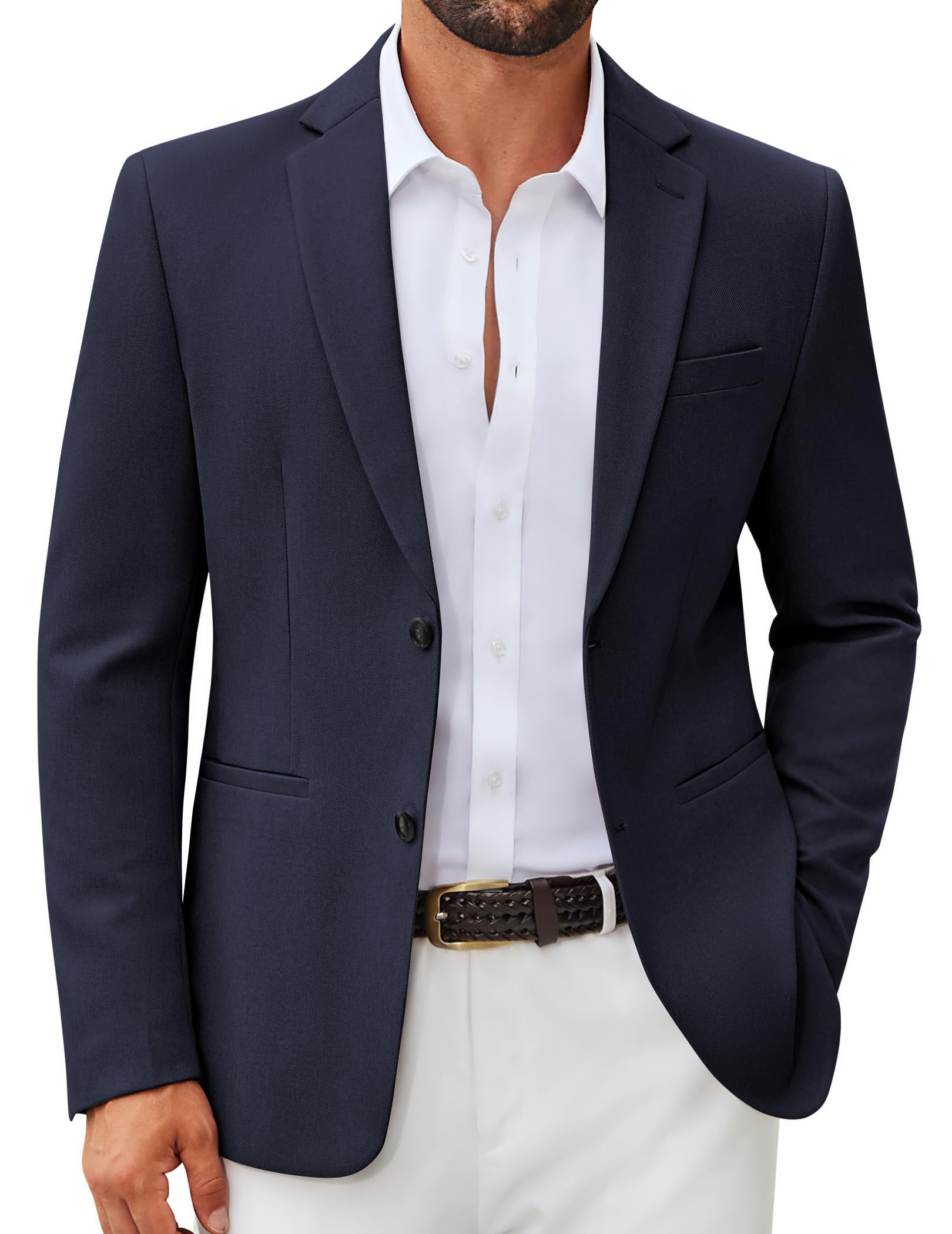 COOFANDY Mens Casual Blazer Slim Fit Two Buttons Sport Coat Lightweight Suit Jacket