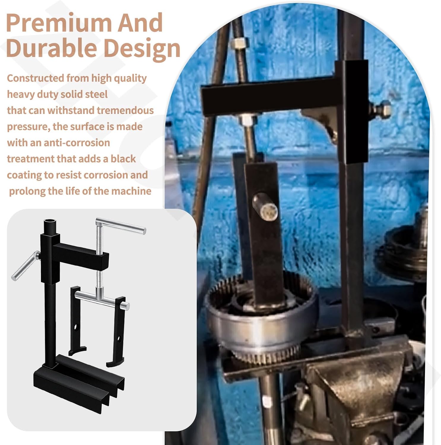 Heavy Duty T-0158 Universal Clutch Drum Spring Compressor Transmission Tool for Ford Chrysler GM A904 Transmission, T-0158-HD Z-7500-HD - Fit Most Common Clutch Drums Up to 6" in Size