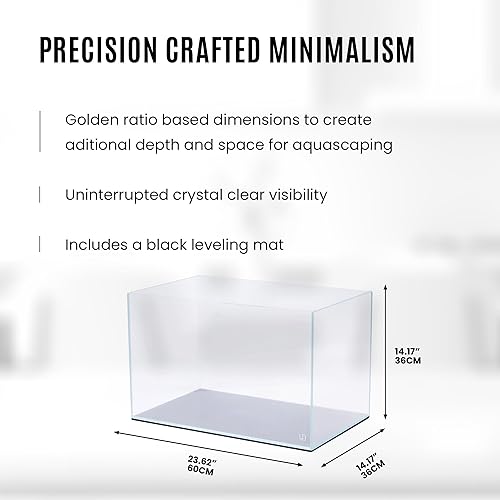 Miniatura 4 de Ultum Nature Systems Acuario sin marcos ultratransparente, cristal con poco hierro, bordes con corte a inglete a 45, grosor de 1364 a 1532 pulgadas,