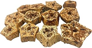 Bonka Bird Toys 3893 Natural Mahogany Sliced Pods Chew Toys, Pack of 12, Durable Bird-Safe Foot Toys, Pre-Drilled for Parrots, Cockatiels, and Small to Medium-Sized Birds, Cage Accessories