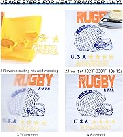 Vista 58 de TUMIYA HTV Heat Transfer Vinyl Rolls - 12" x 30 Ft HTV Vinyl, Black Iron on Vinyl DIY Design for T-Shirt (Black)