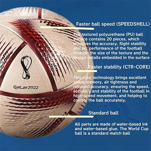 Miniatura 5 de Balón de fútbol de la liga de calidad de la Copa del Mundo, tamaño 5 y tamaño 4, unión de calor sin costuras, profesional de PU, pelota oficial de