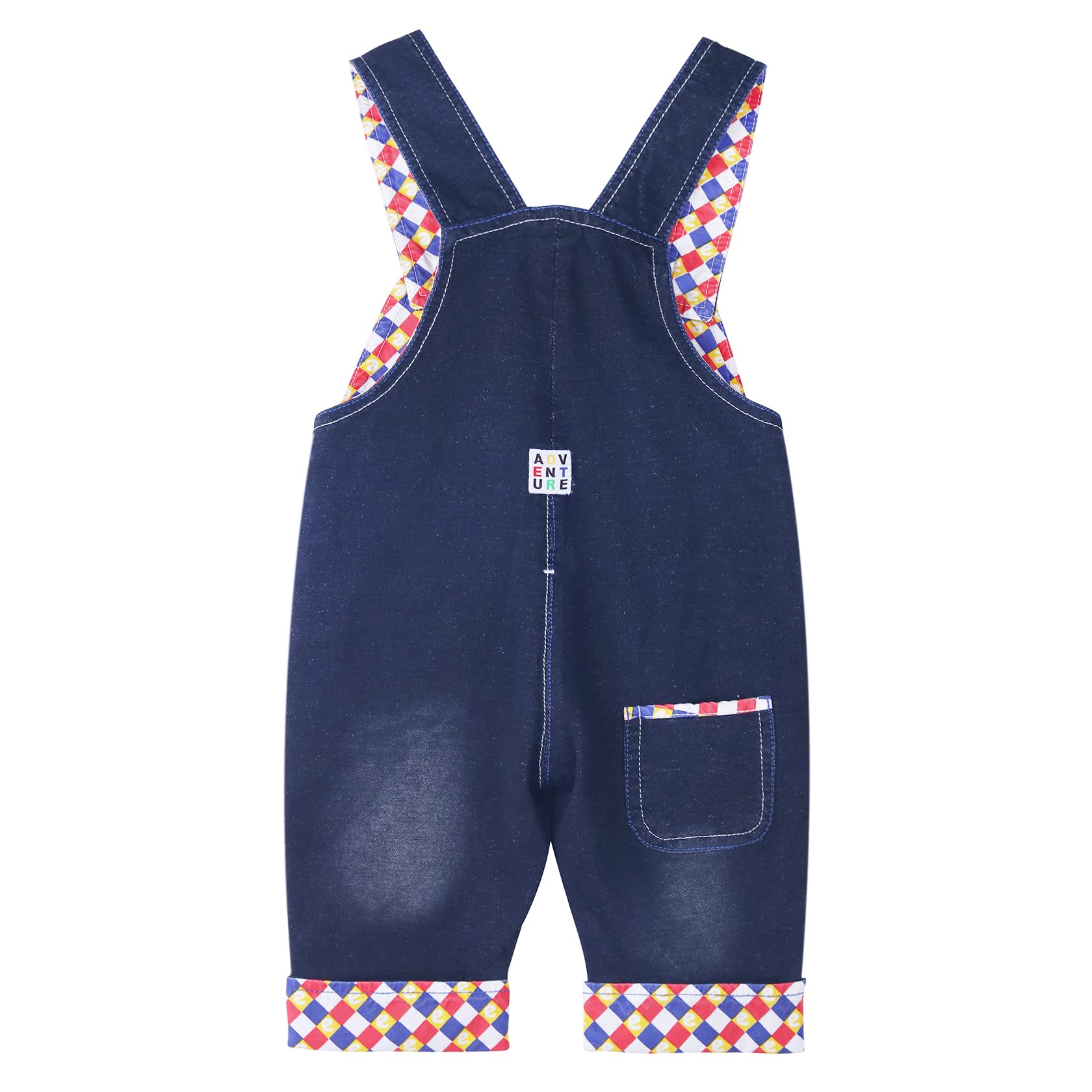 Niñas Peto Vaqueros Overalls Mono Pantalón Largo Ajustable con Animal Ajuste Holgado-Azul-sonreír Mapache -110
