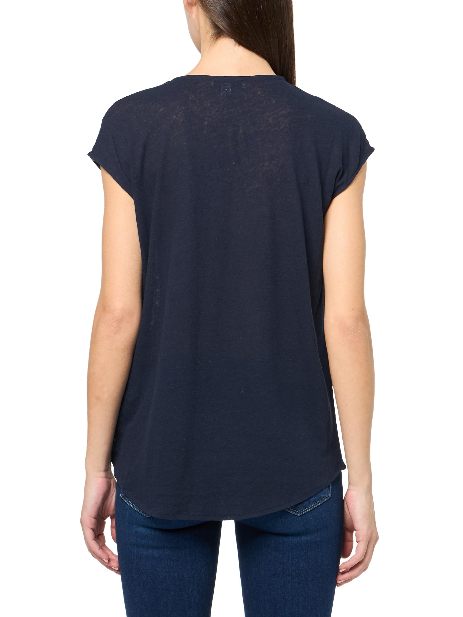 Tommy Hilfiger DOT Short Sleeve V-Neck Sportswear Top Top Sportivo a Maniche Corte con Scollo a V a Pois Donna