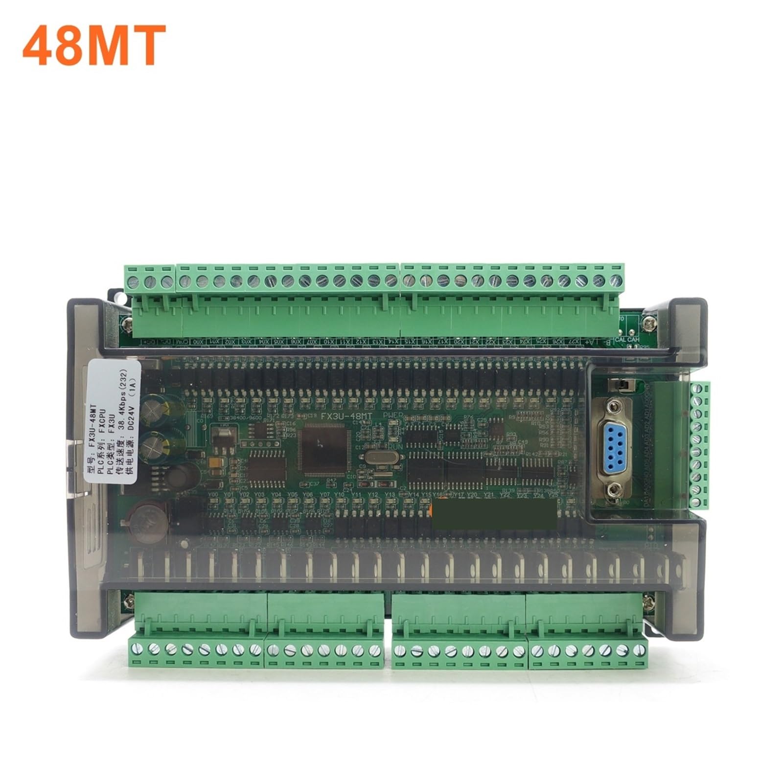 1 Stück FX3U-48MT FX3U-48MR PLC Industriesteuerplatine 6AD 2DA 24 Eingang Ausgang mit RTC RS485 CAN-Kommunikation(48mr-can-485-rtc)