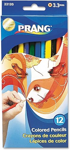 Prang Juego de lápices de madera de colores, 0.130 in, 12 colores surtidos, 12 lápicesjuego48