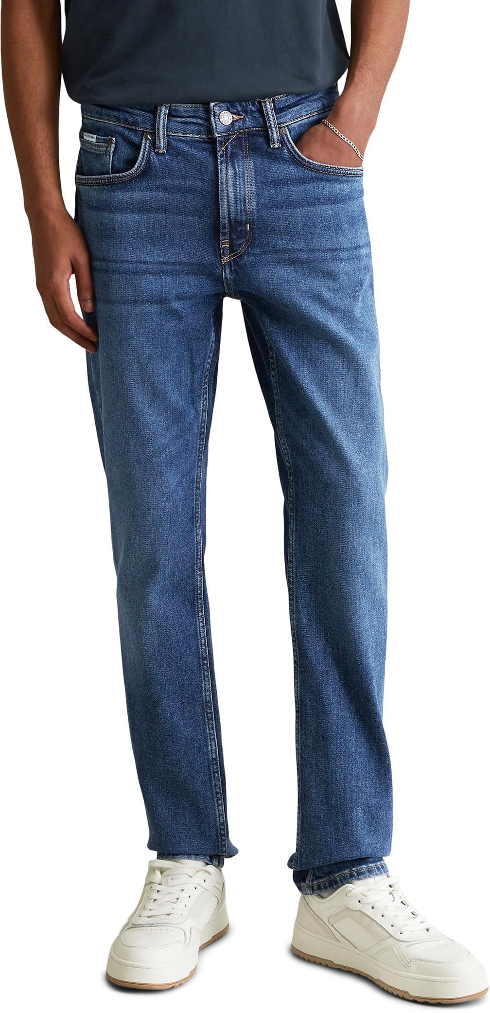 Marc O'Polo Denim Herren Jeanshose mit Stretch-Anteil Slim Fit, Blau (Multi/Dark Blue Black), W29/L34