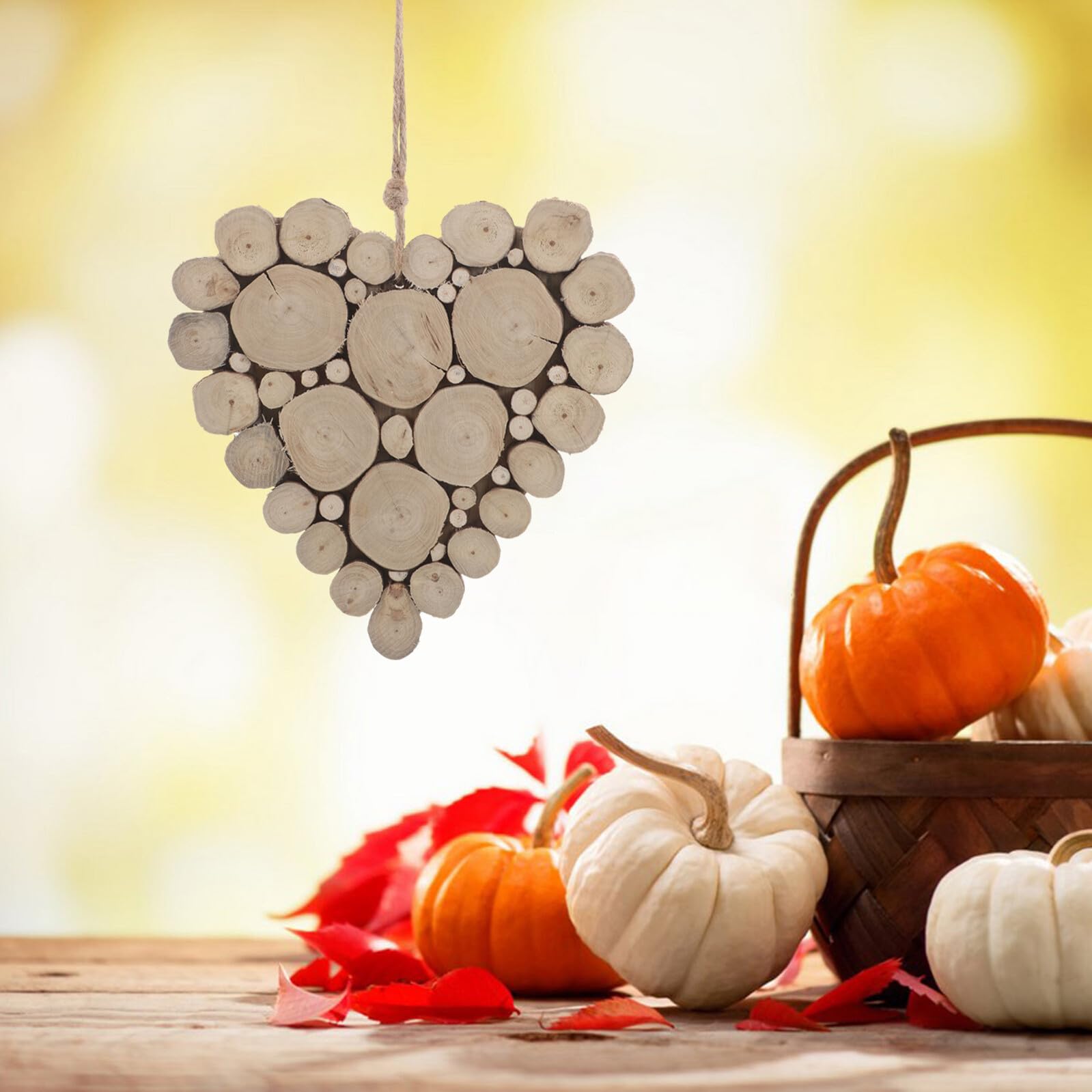 VALICLUD Adorno Colgante de Madera en Forma de Corazón 20 CM para Decoración Rústica de San Valentín Decoración de Mesa y Pared para Hogar y Fiestas Románticas