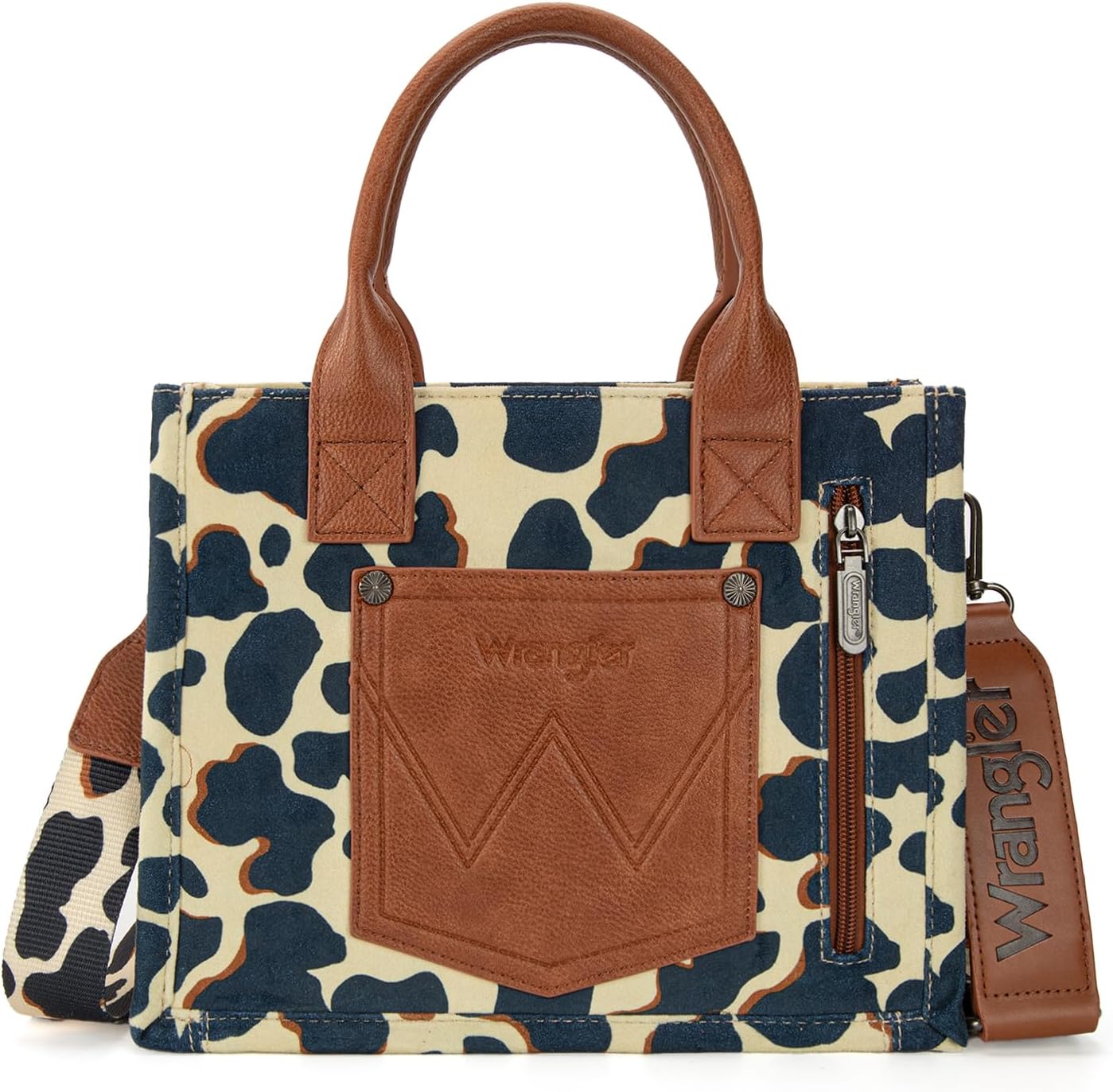 Wrangler Cow Print Small Crossbody Bags for Women Designer Purses Top-Handle Handbags - Image 5