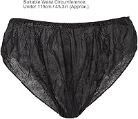 Vista 6 de ZASCHMOY - 50 piezas de ropa interior negra desechable, talla única que se adapta a la mayoría de ropa interior de viaje portátil para mujeres