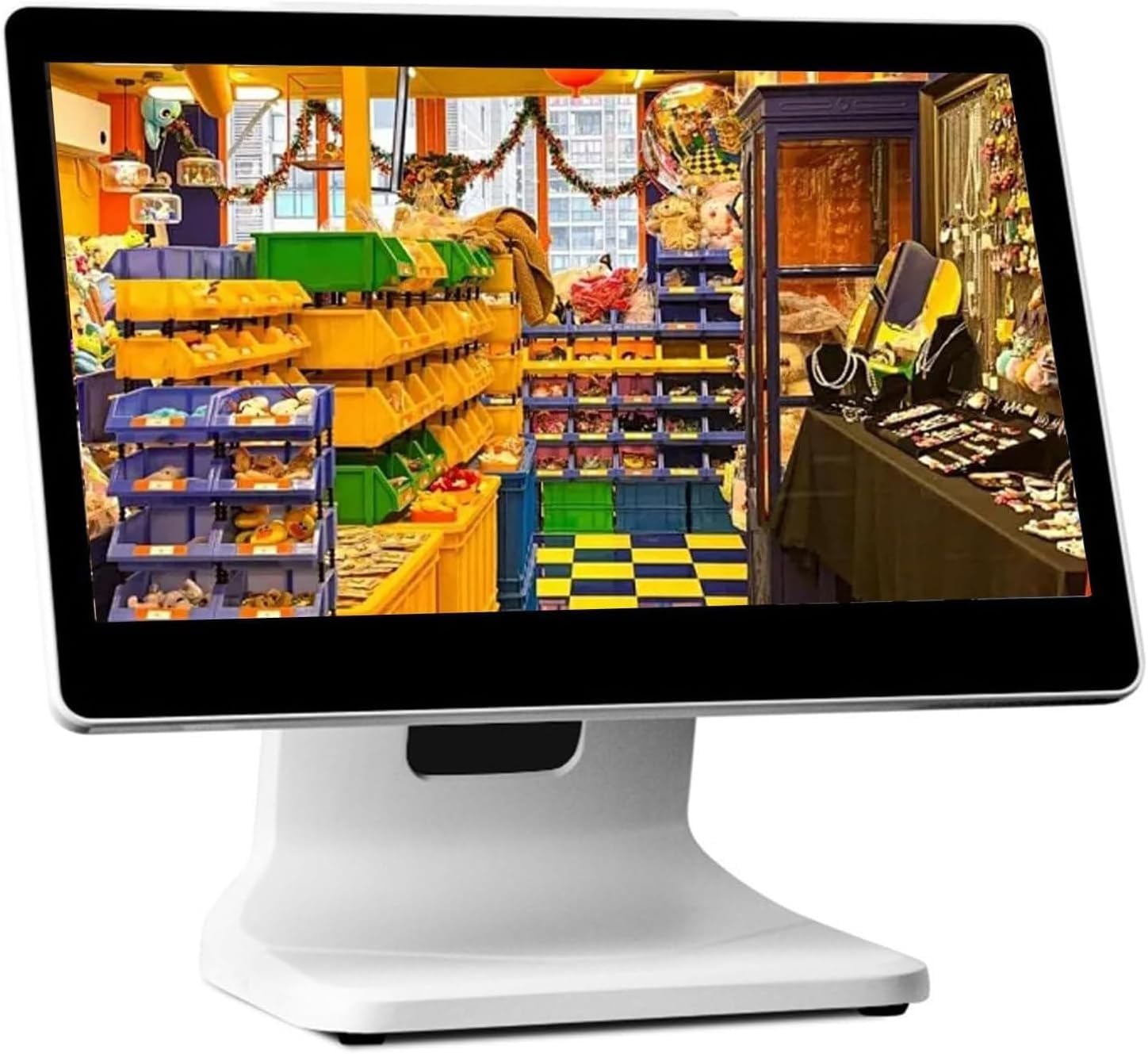 POS for PC touch screen da 15,6 pollici, POS for registratore di cassa touch screen intelligente, registratore di cassa for vendita al dettaglio Windows 10, for ristoranti aziendali bar al dettaglio
