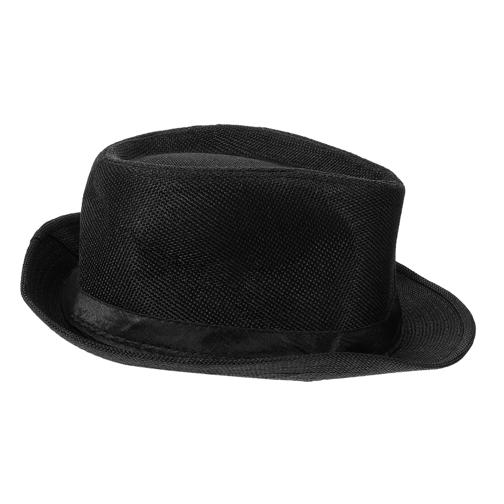 TOVINANNA Dance Performance Hat for Boys and Girls Gentleman Fedora Hats Black 56-58cm Fit