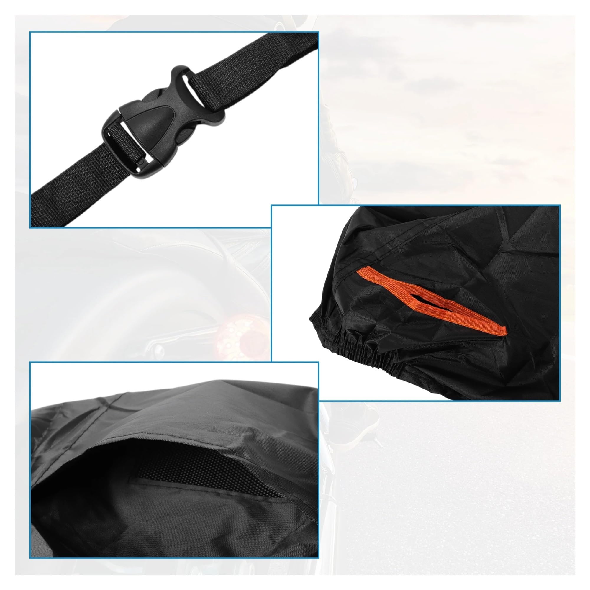 Motorradplane mit Schlossloch Für UXCELL 301D-PU Motorrad Volle Abdeckung Im Freien wasserdichte Staubdicht Verdickte Kleidung Regen Schnee UV Schutz(for Honda Super Cub)
