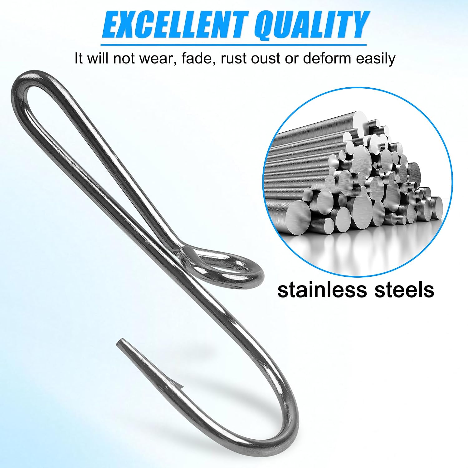 Fishing Hook Hat Pins,10pcs/20pcs Pins for Fishing Hat Hook Clip,Tie Clips for Hat Clasp Fashion Trend Hat Decoration Gold&Black image 3