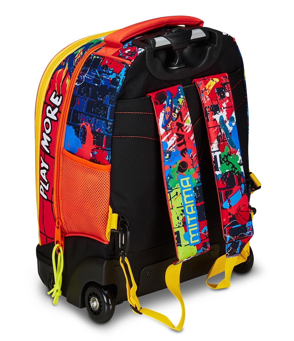 Mitama Trolley Run Scuola Urban Game,Doppio Scomparto, Multicolore, Scuola Elementare e Tempo Libero, Bambino Ragazzo