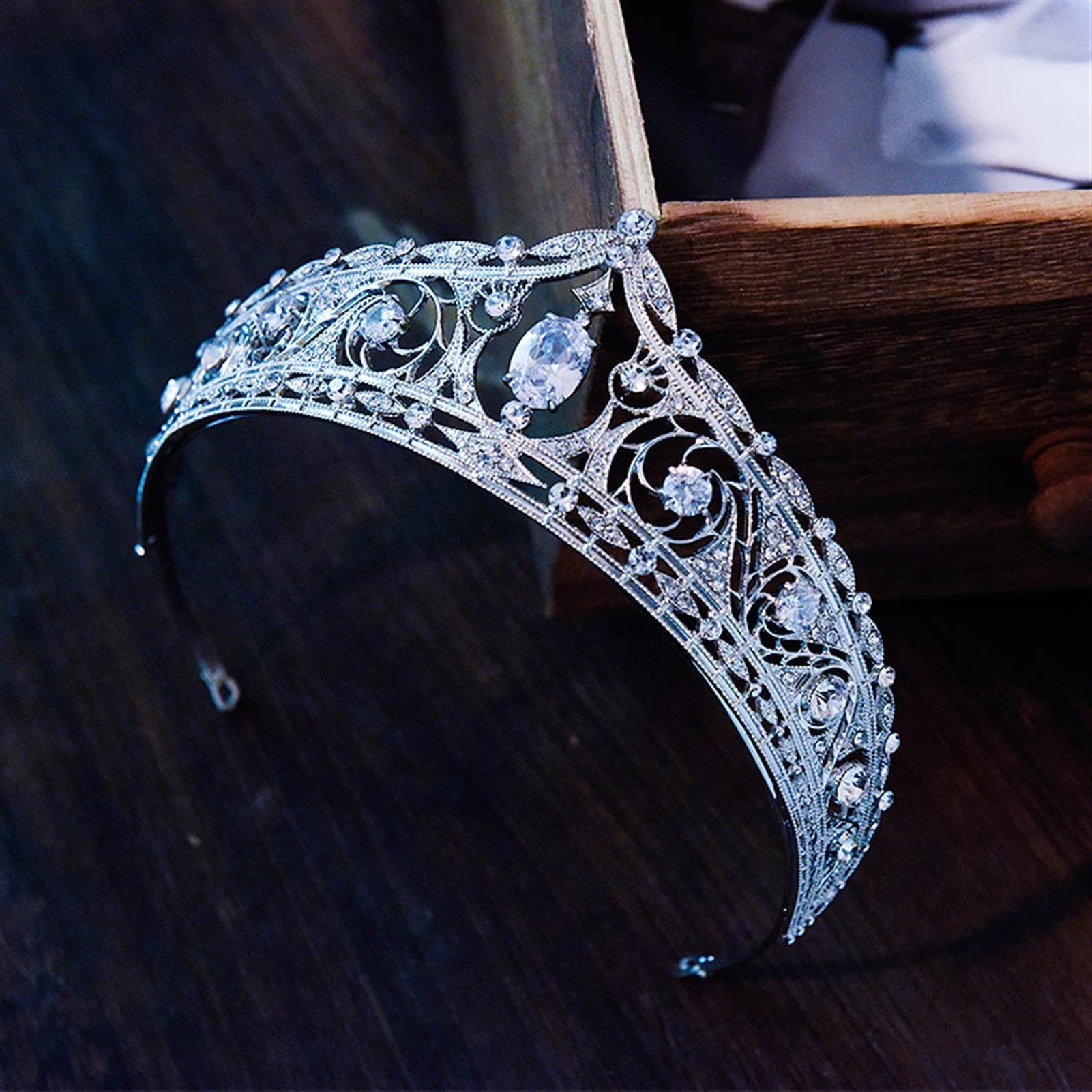 Tocados de Boda Crystal Tiara y Crown Bridal Tiara Princess Crown Crown Suministros de Boda Tocado Novia