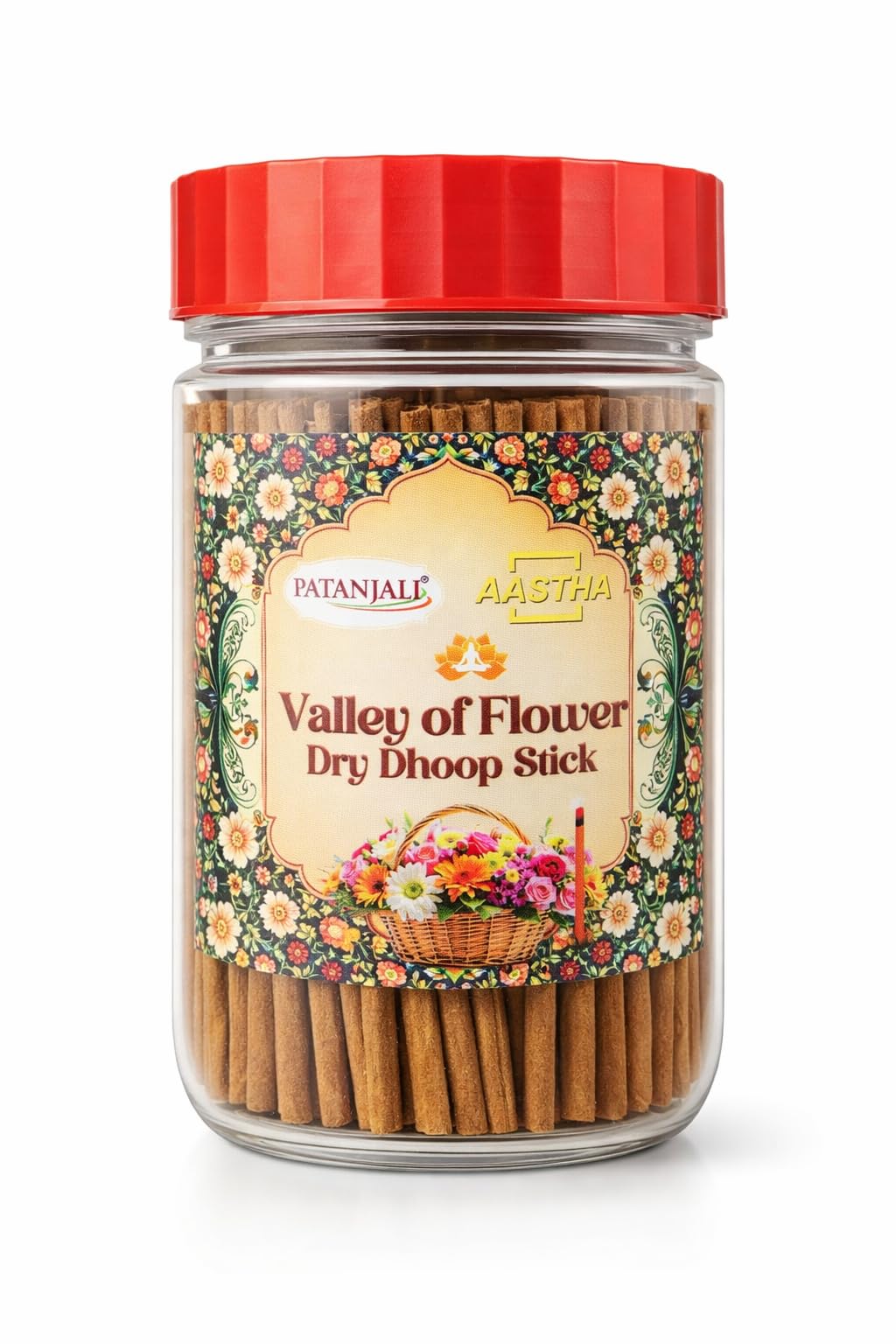 Patanjali Aastha Dry Dhoop Sticks 200g (PACK OF 3), Incense Sticks for Home Freshness, Meditation & Positive Energy, Pooja Item for Home, Aromatic Dhoop Sticks for Peaceful Ambience (VALLEY OF FLOWER)-image-19