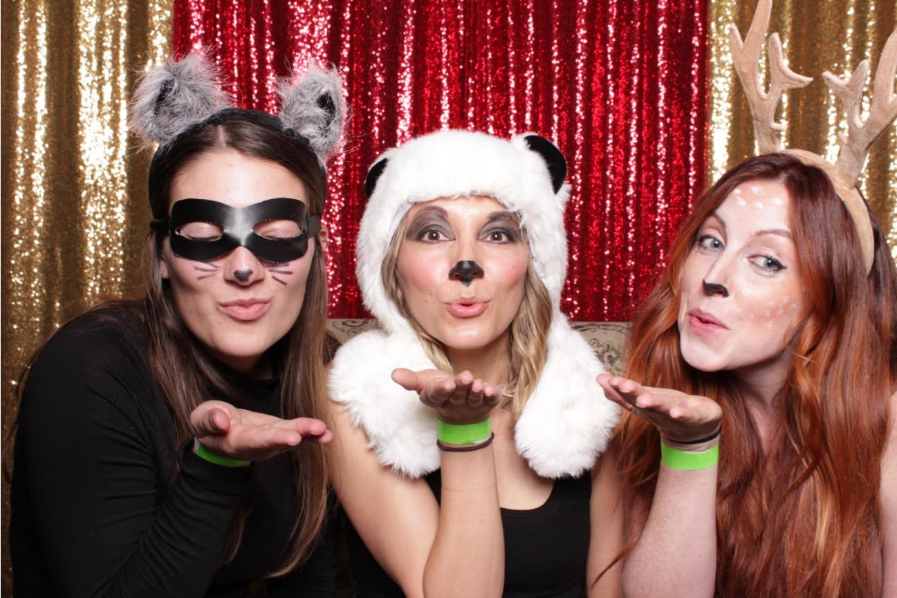 ShinyBeauty Sequin Backdrop Red 10X10FT Backdrop for Photography Red Wedding Backdrop 10FT Baby Birthday Photo Booth Backdrop Glitter Backdrop for Party Shimmer Backdrop