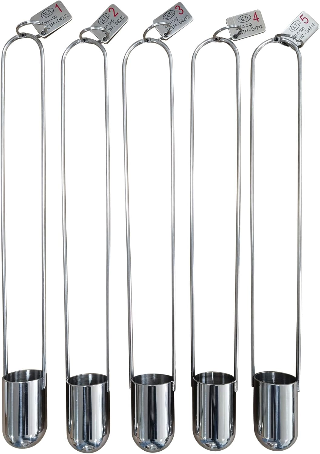 Zahn Immersion Viscosity Cup Viscometer 44ml Cup Volume (1#/2#/3#/4#/5#) for Test The Viscosity of Newtonian or Approximate Newtonian Liquid (1#+2#+3#+4#+5#)