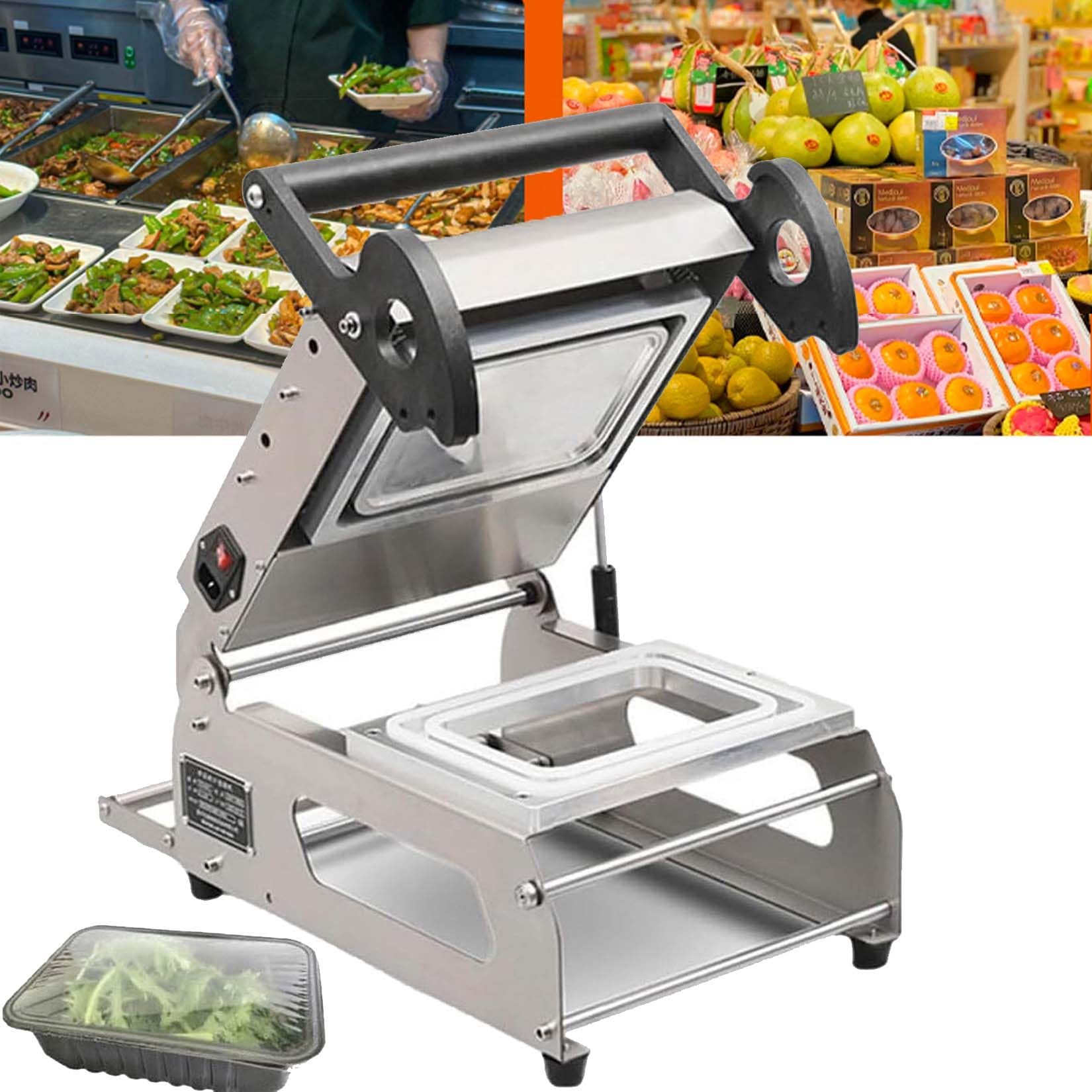 HTTGDGDH Meat Tray Heat Sealing Machine, Takeaway Box Hand Pressure Food Packaging Machine,Food Container Tray Sealer For Steak Cooked Foods,