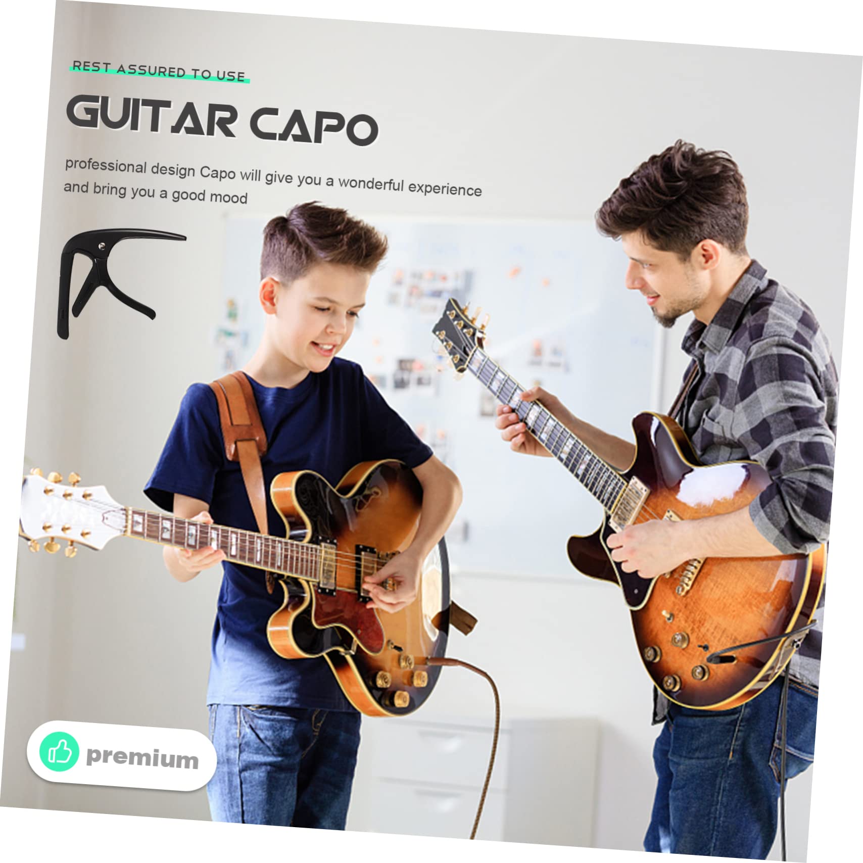 BESTonZON 5sets Capo Per Chitarra Elettrica e Acustica Con Plettri e Facile Da Usare Accessorio Per Musicisti Di Tutti