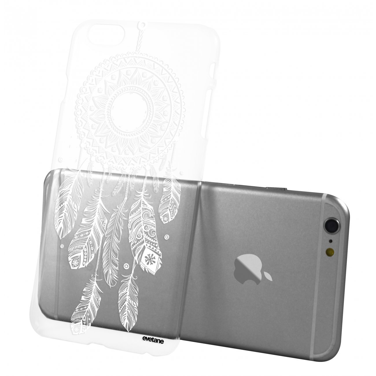 Evetane iPhone 6 Plus / 6S Plus Soft Silicone Case Cover Durable Thin Transparent Reve White, White Dream Catcher - Image 4