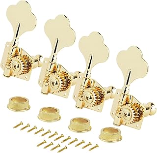 WNWN Gold Electric Bass Tuners Machine Heads 4R Gear Ratio 1:19 For Right Handed Bass 4-String Guitar Machine Head Tuners