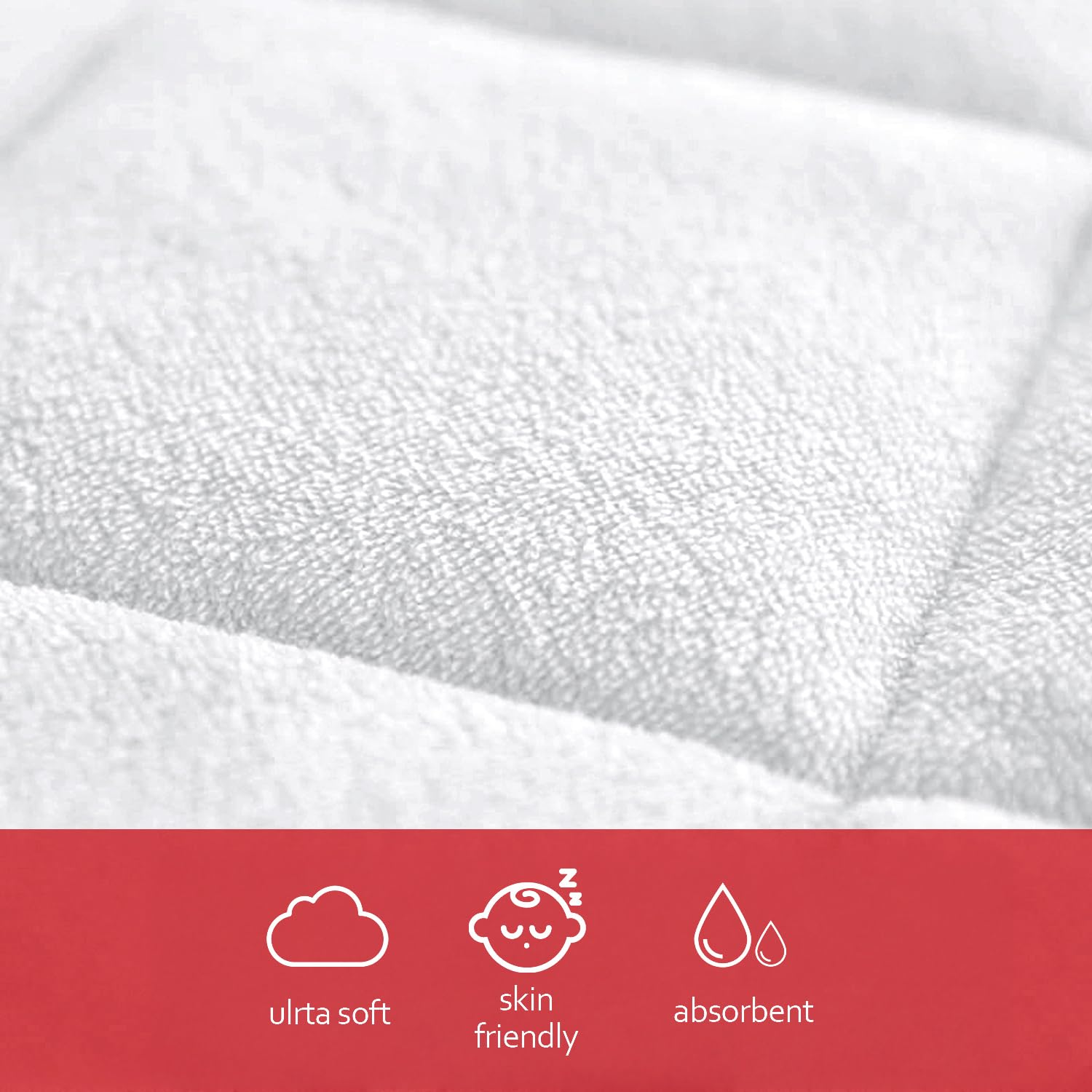 diaper changing pad liner non-slip, waterproof terry mat changing pad cover liner, quilted absorbent bassinet liners washable, 3 pack 13"x 26" reusable portable changing table pad white white 13"x 25"